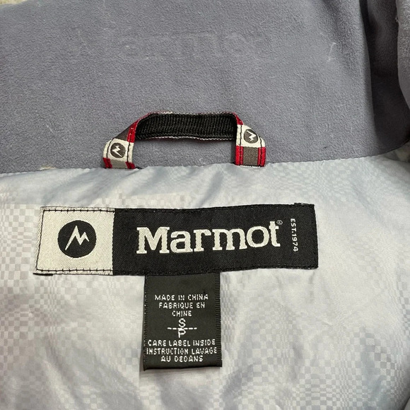 Marmot Goose Down Red Puffer Jacket Coat - Picture 2 of 15